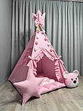 Вігвам Казка 8 БОНБОН + Плюш minky Повний комплект, вігвам для дівчинки, вігвам для дітей, дитячий вігвам, дитяча палатка, вігвам, фото 4