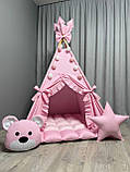 Вігвам Казка 8 БОНБОН + Плюш minky Повний комплект, вігвам для дівчинки, вігвам для дітей, дитячий вігвам, дитяча палатка, вігвам, фото 2