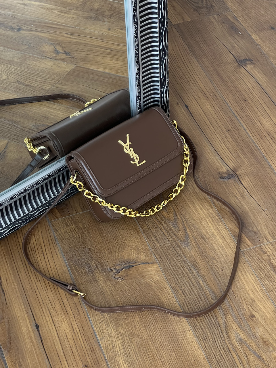 Жіноча сумка Yves Saint Laurent Solferino YSL Ів Сен Лоран коричневий клатч