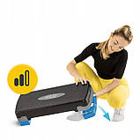 Степ-платформа 2-ступінчаста 4FIZJO 69 х 28 х 10-15 см Black/Blue (P-5907222931370), фото 8