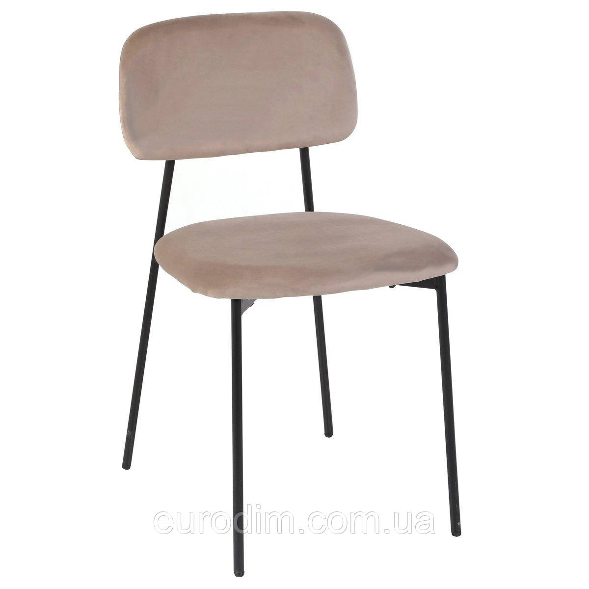 Стілець MILO чорний каркас/темний беж