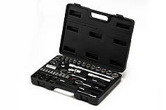 Набір насадок торцевих ТІТУЛ CRV 1/4" і 1/2" з тріскачкою 24 зуби 72 шт. у кейсі 78-7072