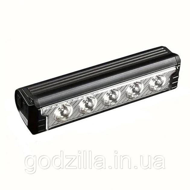 Велофара потужна FY-339B-5LED(white+yellow), Світлові сигнали для велосипеда, Фара led для велосипеда