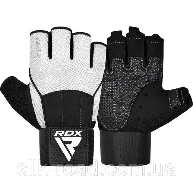 Рукавички для фітнесу RDX  W3 WHITE WITH EVA PADDING-L