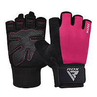 Рукавички для фітнесу RDX W1 Half Pink Plus S