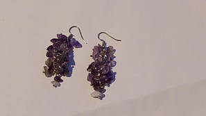 Сережки з натуральних каменів