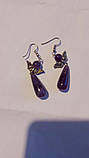 Сережки з натуральним аметистом, фото 2