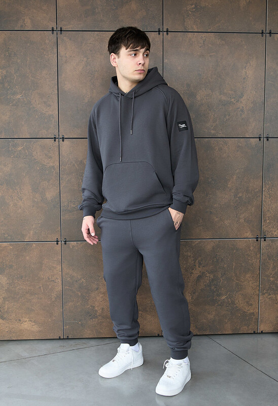 Універсальний спортивний костюм Staff es dark gray oversize