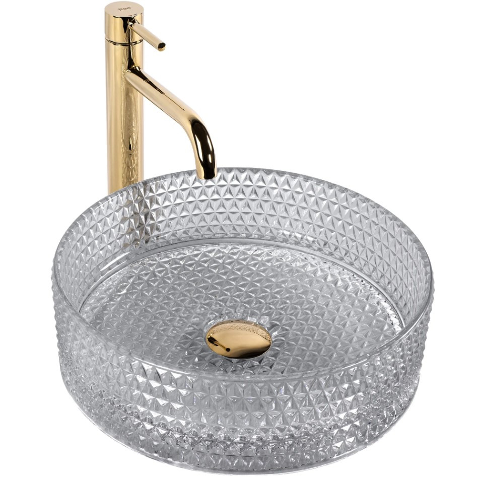 Умивальник (раковина) REA CRISTAL 35 LIGHT GREY накладний