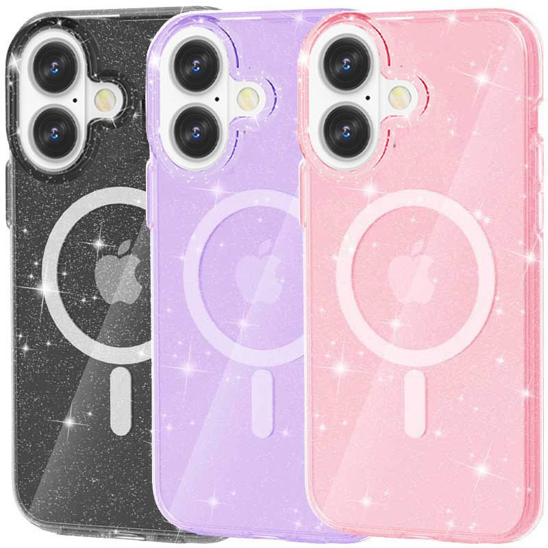 Чохол TPU Galaxy Sparkle (MagFit) для Apple iPhone 16 Plus (6.7")