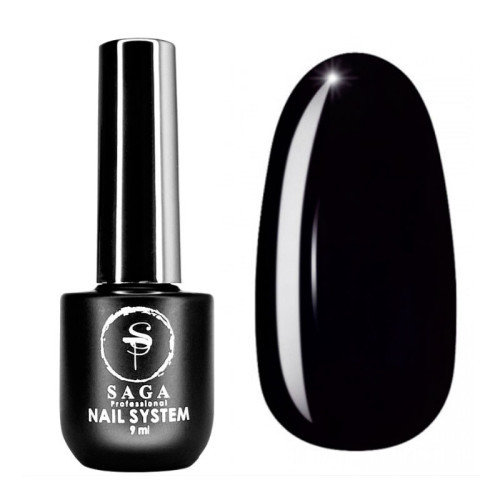 Топ для гель-лаку Saga Professional Top Black чорний без липкого шару, 9 мл