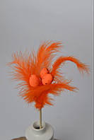 Декор великодня на шпажці яйця пінопласт із пір'ям висота 20-23 см ціна вказана за 1 шт.