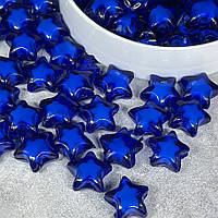 Акрилові намистини - Зірочка, розмір 11 мм, синій, арт 017789, упаковка ~20 грам (~50-52 шт), Синій