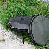 Сковорідка з диска борони 40 см із кришкою та чохлом. Садж для мангала Сковорідка мангал, фото 2