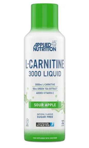 Рідкий карнітин Applied Nutrition Applied Nutrition L-Carnitine 3000 480 ml Смак : Sour Apple