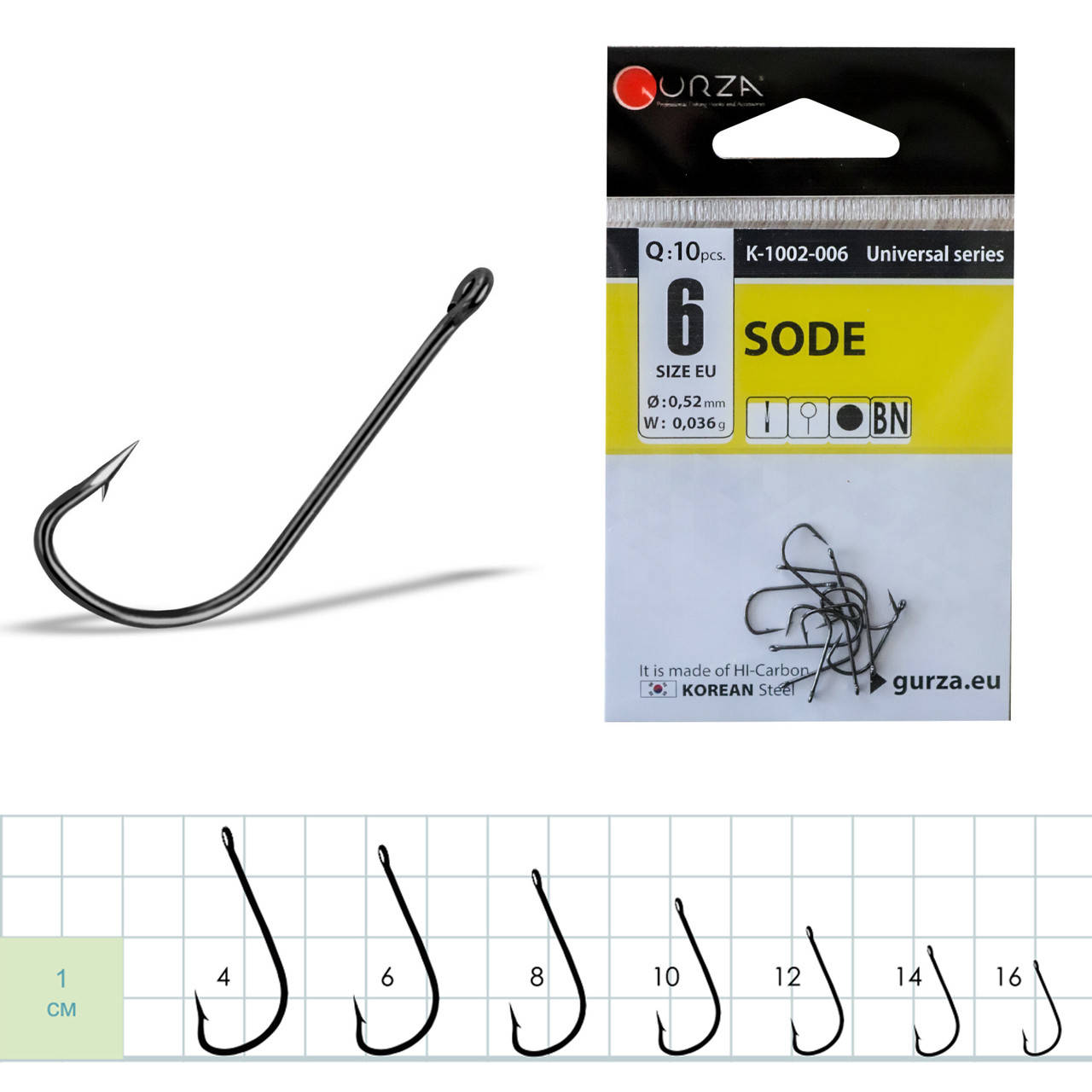 

Гачки GURZA SODE BN #14 (10шт в уп)