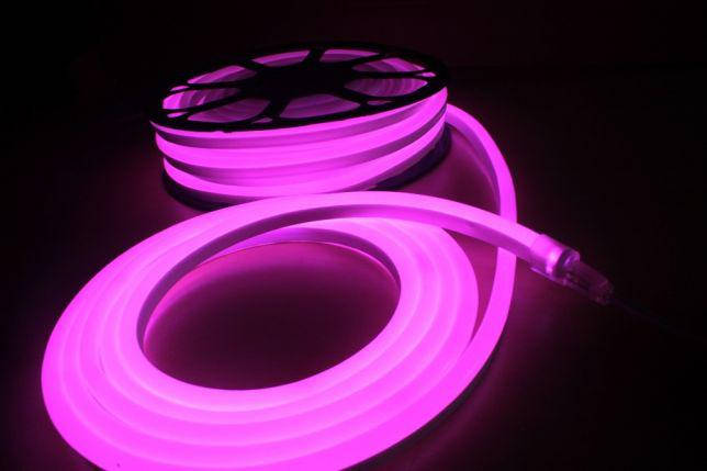 

Светодиодная LED лента гибкий неон 8х16 мм LED NEON FLEX P розовая 12В 12V