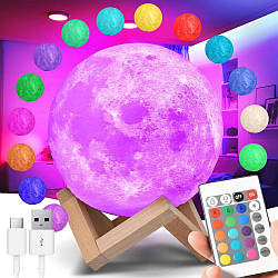 Настільний світильник від USB, Moon Lamp Touch Control, 16см / Сенсорний нічник-лампа / Акумуляторний нічник