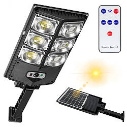 Вуличний ліхтар на сонячній батареї з датчиком руху 180LED, W789A-3 / Світильник на стовп