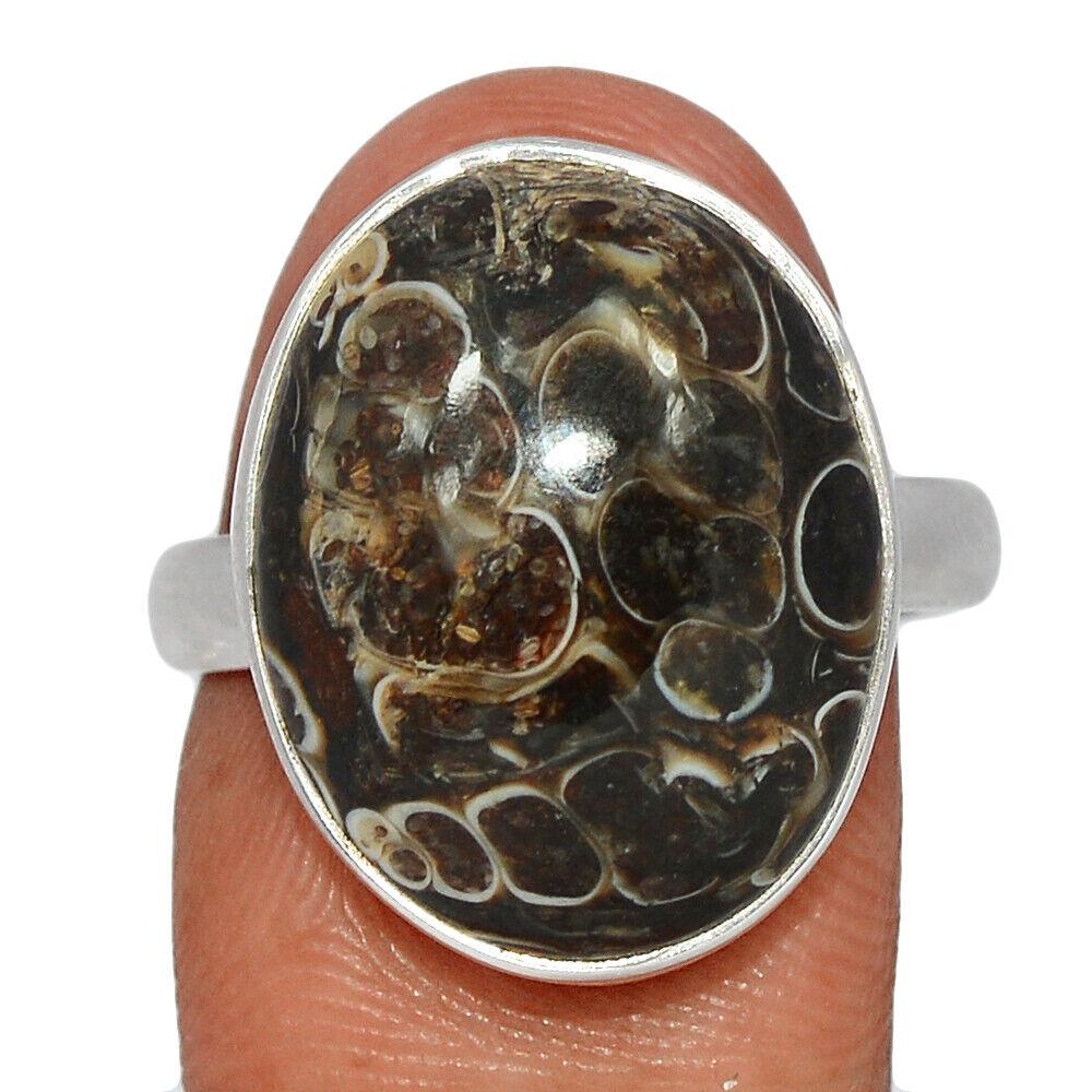 Черепахова яшма Turtella Jasper срібна каблучка, 2517КЯ