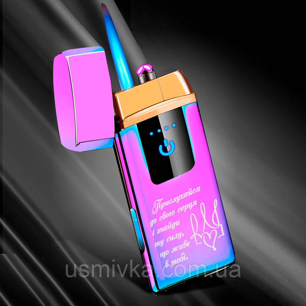Запальничка USB + турбо "Герб із серцем" у подарунковому пакованні US-516U4