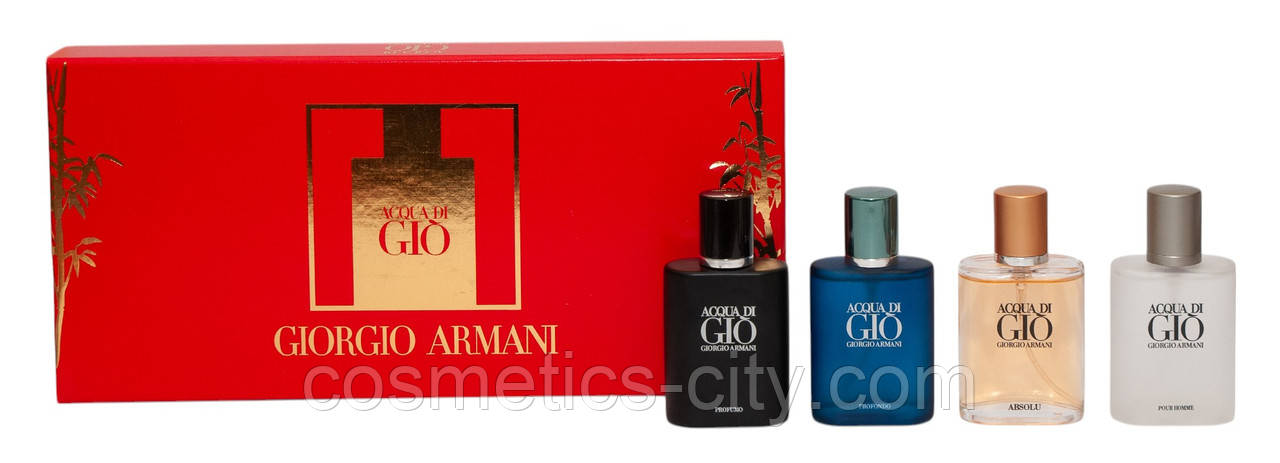 Парфюмированный набор Giorgio Armani Acqua Di Gio 4*30ml(Premium), фото 1