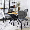 Стільці кухонні комплект 4 шт Homart WB-105 велюр сірий (9843), фото 3
