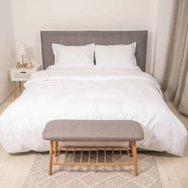 Комплект постільної білизни Tiare Двоспальний Сатин Stripe White, фото 1