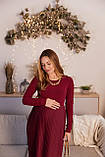 Стильна святкова сукня для вагітних та годувальниць Toledo розмір S (42) Lullababe Бордовий, фото 5