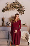 Стильна святкова сукня для вагітних та годувальниць Toledo розмір S (42) Lullababe Бордовий, фото 4