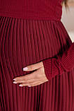 Стильна святкова сукня для вагітних та годувальниць Toledo розмір S (42) Lullababe Бордовий, фото 6