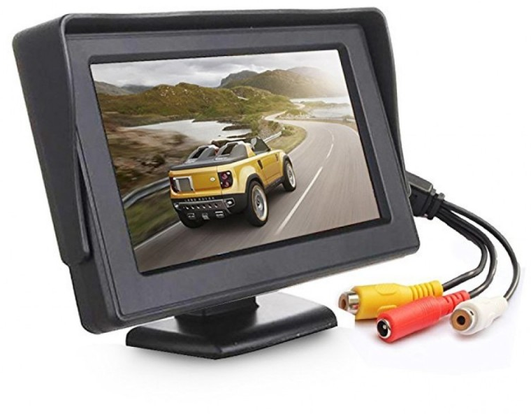 Монітор Автомобільний HD, екран 4,3 дюйма для камери заднього огляду, TFT РК-дисплей