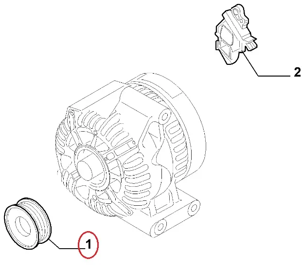 Шкив генератора демпферний Fiat Ducato 250, Peugeot Boxer 3, Citroen Jumper 3 (2006-2014) 2.2, 77364082
