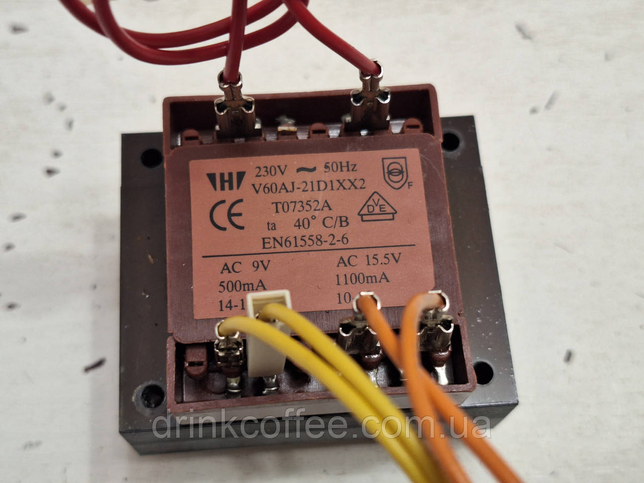 Трансформатор 230 В 50Hz V60AJ-21D1XX2 EN61558-2-6 для кавомашини JURA Impressa J5 б/у