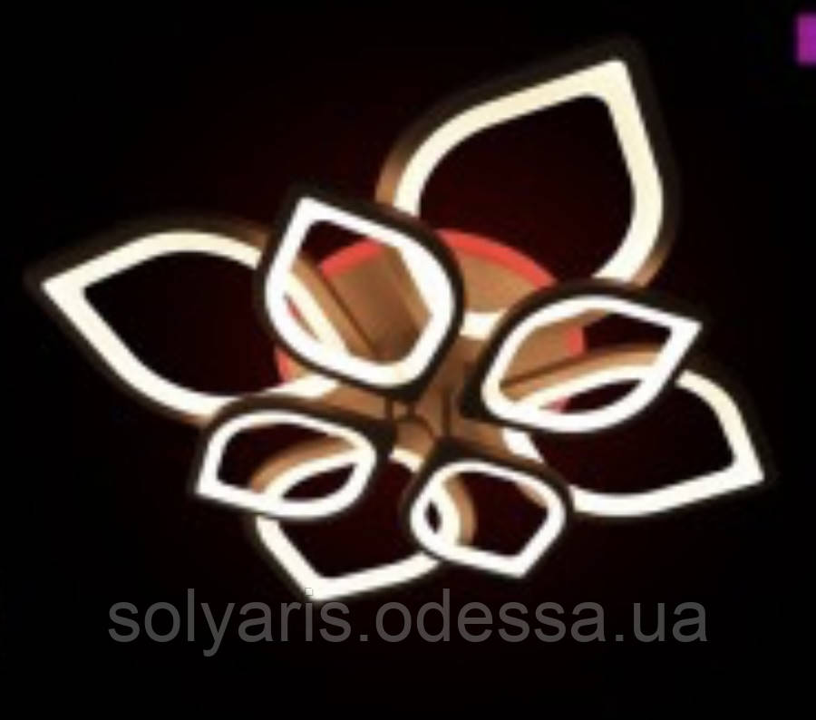 Люстра стельова світлодіодна 150ват 5540/4+4 коричнева