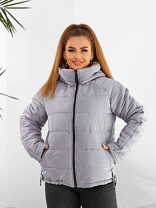 Куртка коротка зимова з капюшоном, фото 1