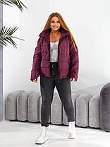 Куртка коротка зимова з капюшоном, фото 5