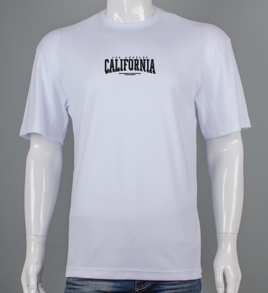 Футболка оверсайз California 3406м (Уп.4шт M-XXL), Білий