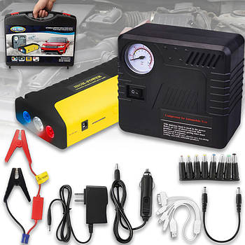 Автомобільний пускозарядний пристрій з компресором JUMPSTARTER TM15 PUMP 50800 мАч