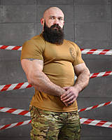 Тактична чоловіча футболка койот вологовідвідна coolmax, військові футболки ссу