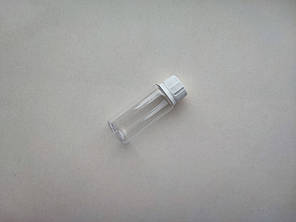 30 мл/20мм Циліндр флакон прозорий ПЕТ з білою кришкою КПВ 20/410, пляшка з закруткою, ковпачком, пробкою, фото 1