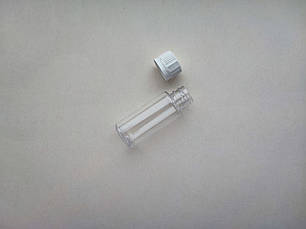 30 мл/20мм Циліндр флакон прозорий ПЕТ з білою кришкою КПВ 20/410, пляшка з закруткою, ковпачком, пробкою, фото 2