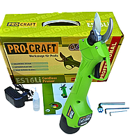 Потужний АКБ секатор 16 V 2 Ah Procraft ES16Li Акумуляторний секатор Прокрафт Секатор для обрізки дерев