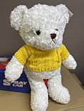 М'яка іграшка Ведмедик м'який плюшевий ведмідь білий 18070 тедді в светрі, фото 4
