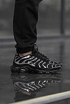 Чоловічі Кросівки Nike Air Max TN Plus Black Silver / Найк Аїр Макс ТН Плюс Чорні з Сріблястим та Зеленим, фото 3