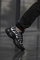 Чоловічі Кросівки Nike Air Max TN Plus Black Silver / Найк Аїр Макс ТН Плюс Чорні з Сріблястим та Зеленим, фото 4