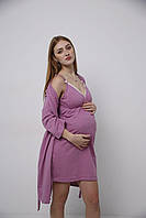 Комплект для сну для вагітних і годуючих з бавовни Pregnant Style Dakota2 44 Рожевий