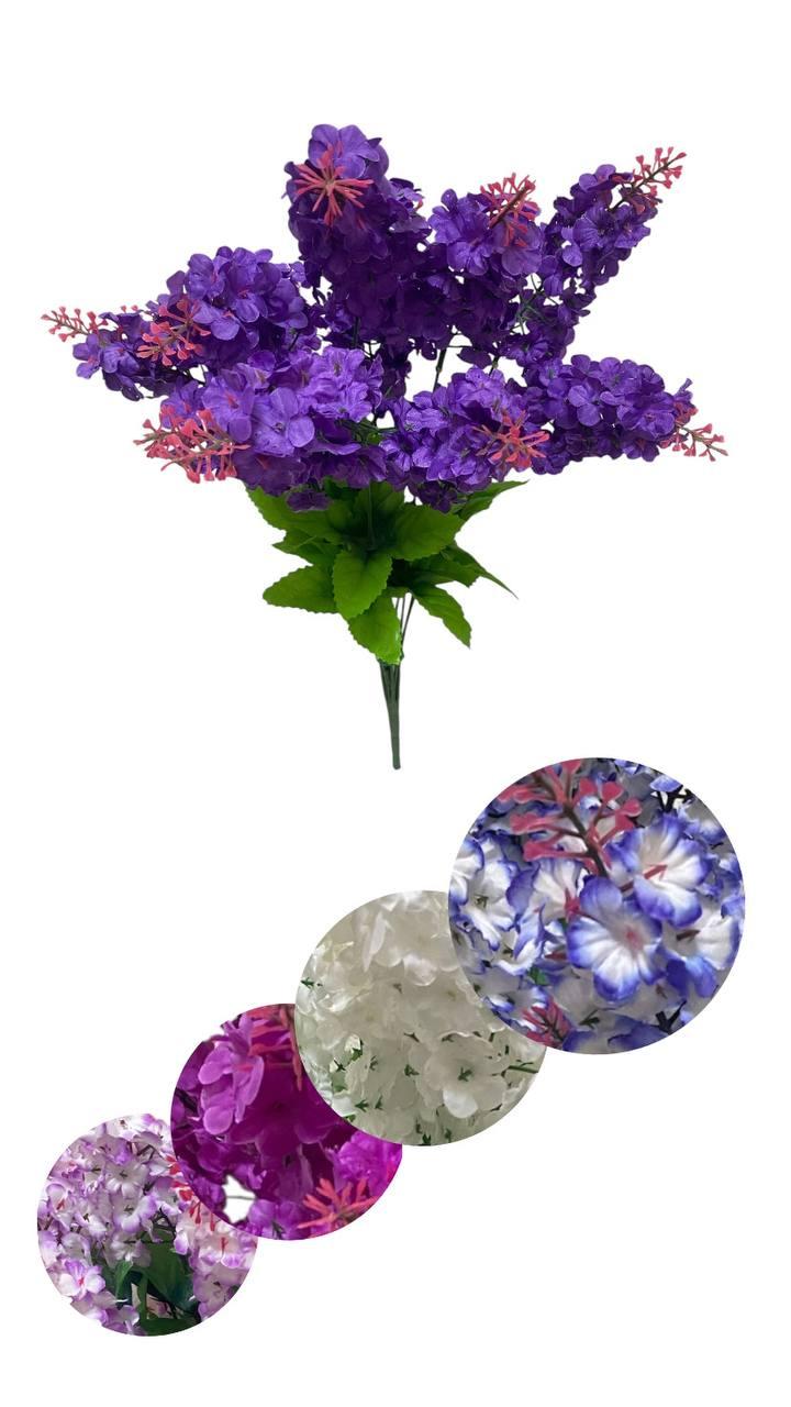 Штучний букет "Бузок" 11 голів , 400мм, кольори мікс, фото 1