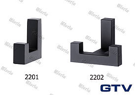 Гачки для одягу GTV WZ-К2201-К2202 CZ чорні