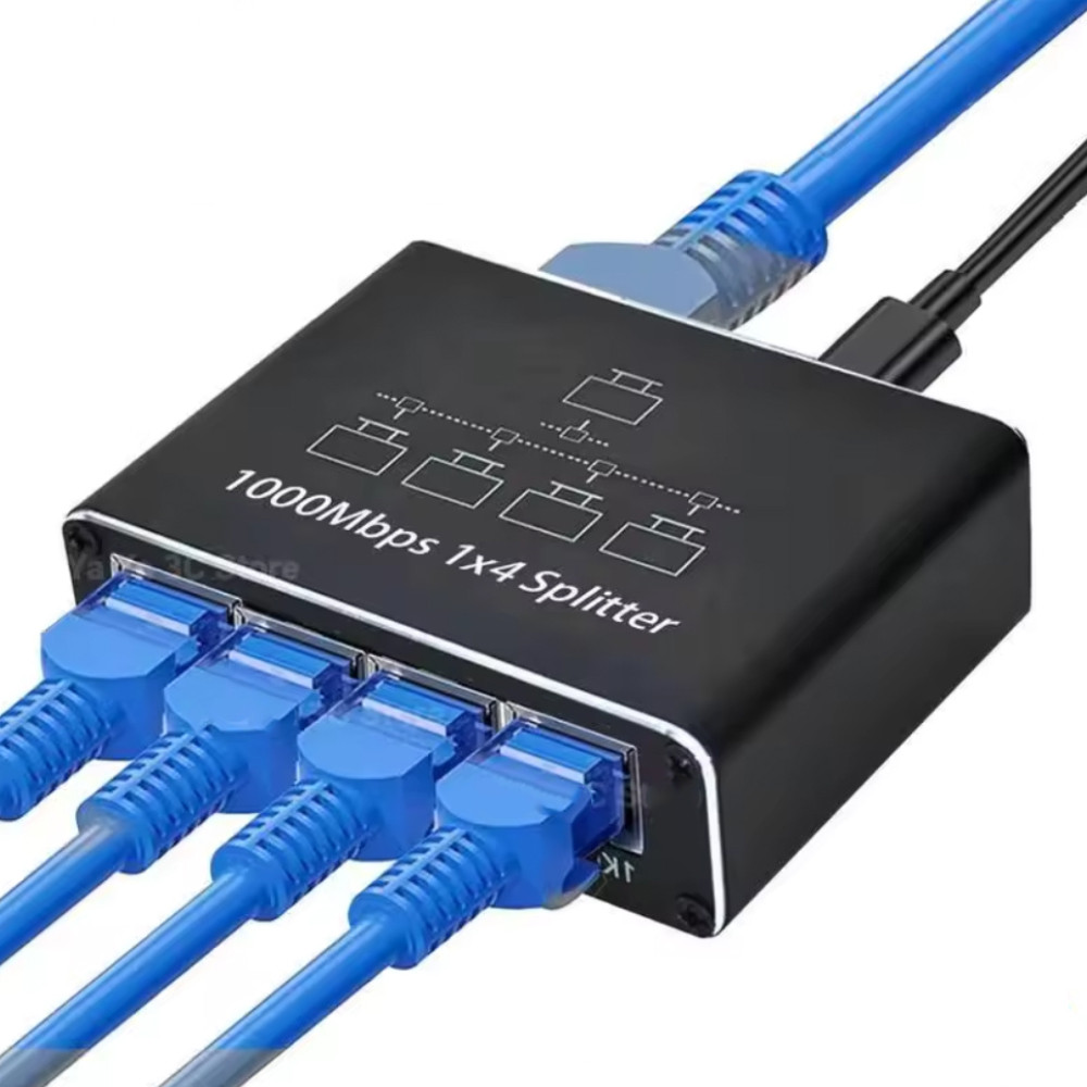 Мережевий комутатор Ethernet для Інтернет-кабелю 4-портовий Комутатор Одночасного Доступу 1000 Мбіт/с LAN